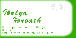 ibolya horvath business card