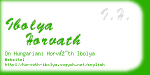 ibolya horvath business card